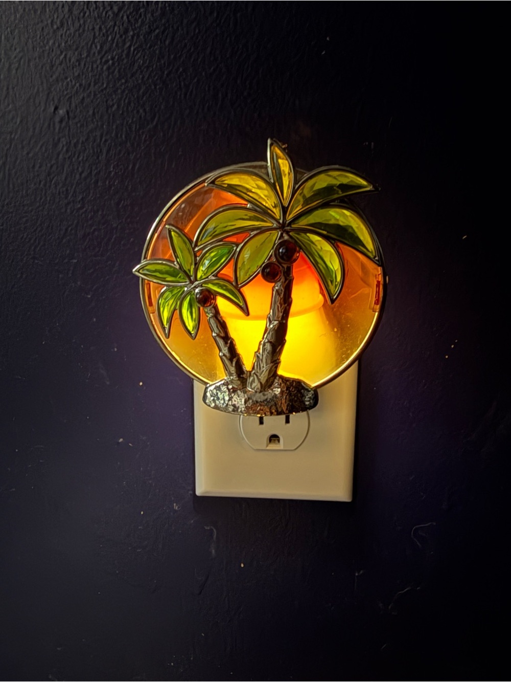 Bath & Body Works Palm Tree Nightlight - Green and Orange